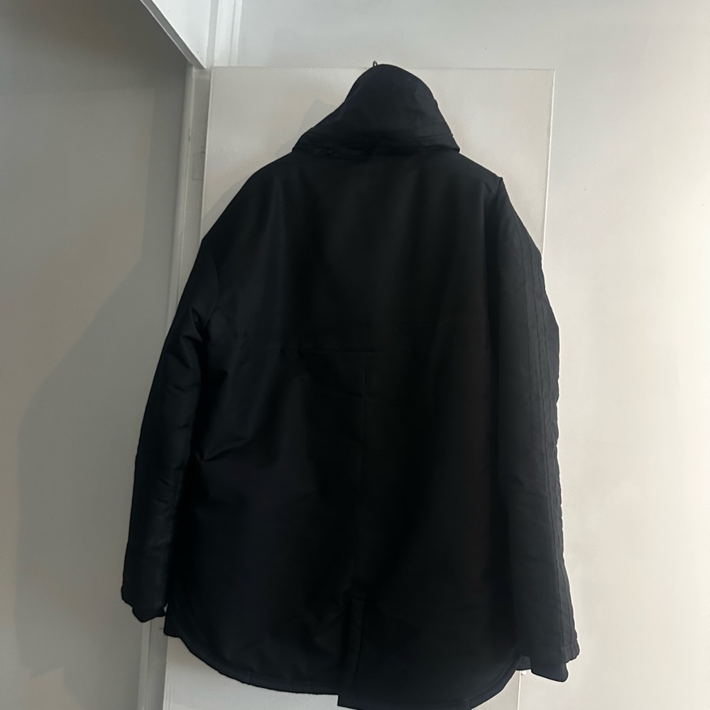 Adidas Men's Black Performance winter Jacket famous 3 stripe - Unisex - Picture 7 of 15